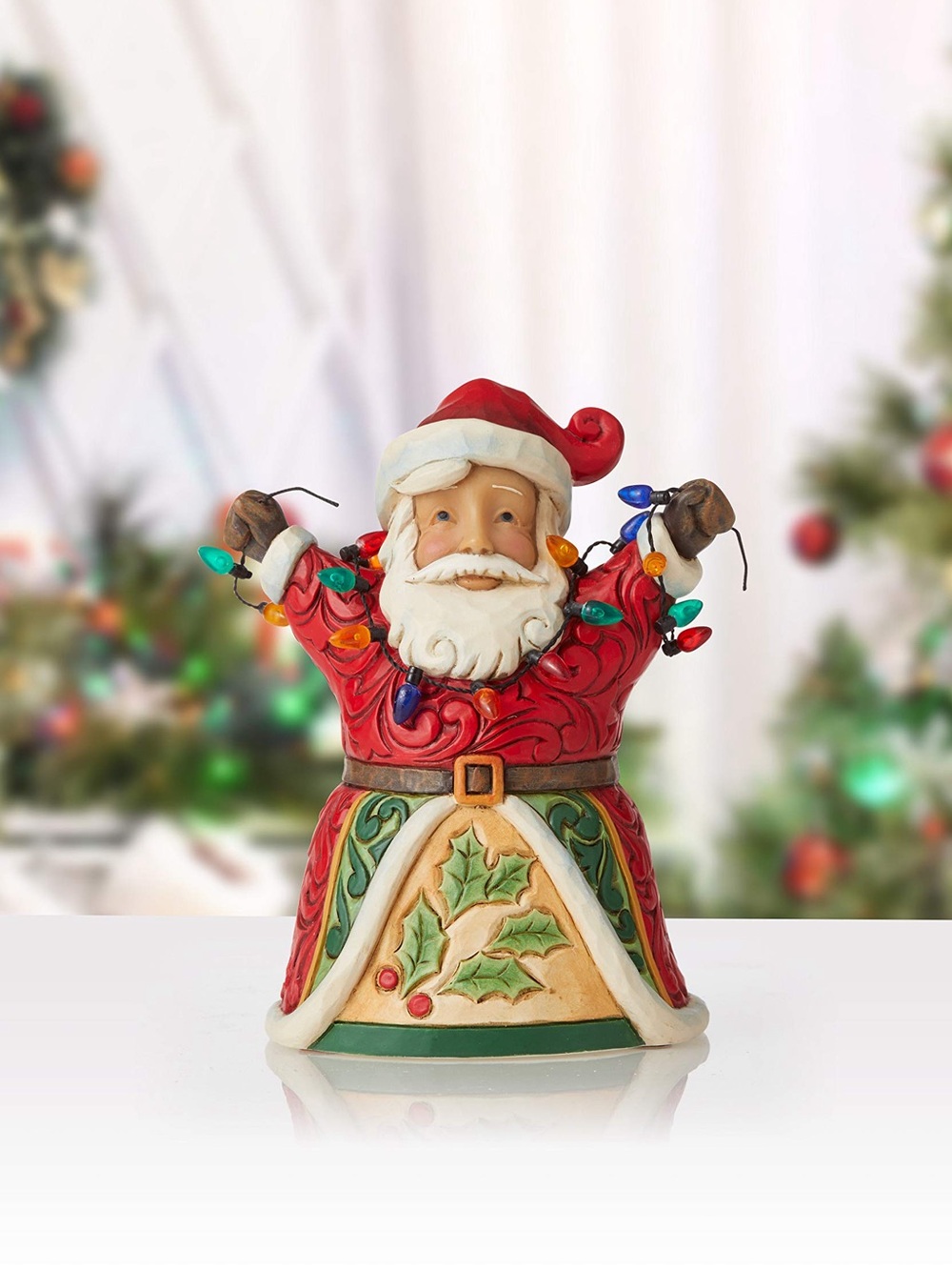Enesco Jim Shore Heartwood Creek Pint Sized Santa with Lights Figurine